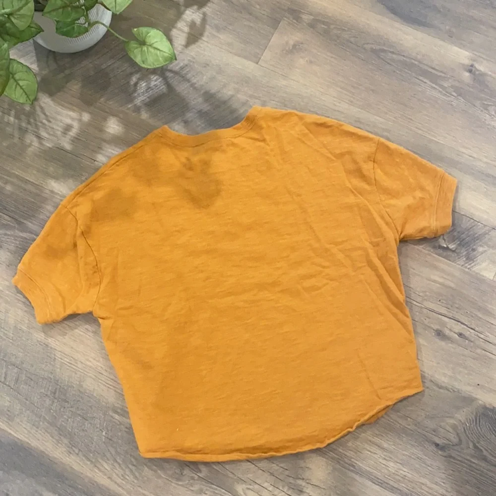 Madewell || ‘Raw Edge Henley Tee’ Burnished Caramel - Picture 5 of 9